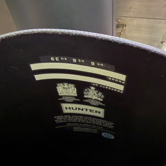 Hunter Classic Black Waterproof Boots - size 8 - Black - Picture 8 of 9